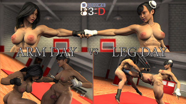 Art by Squarepeg3D – Arm Day vs Leg Day