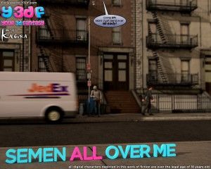 Art by Y3DF – Semen All Over Me