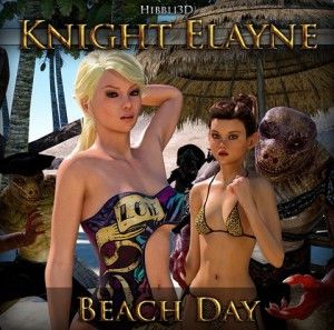 Art by Hibbli3D – Knight Elayne – Beach Day Part 1