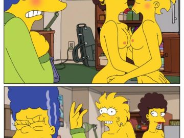 Art by Marge and Lisa Simpsons go Lesbian