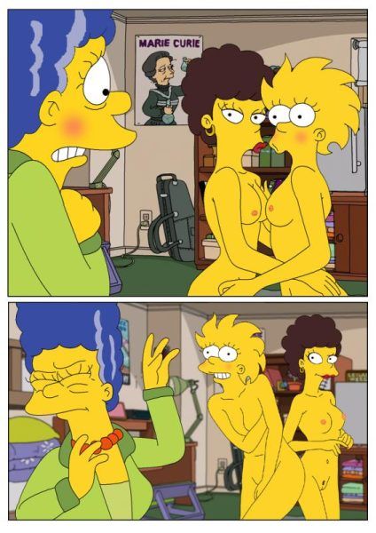 Marge and Lisa Simpsons go Lesbian