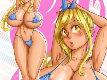Art by Skarpleassure - Erza vs Lucy sxshentai.com