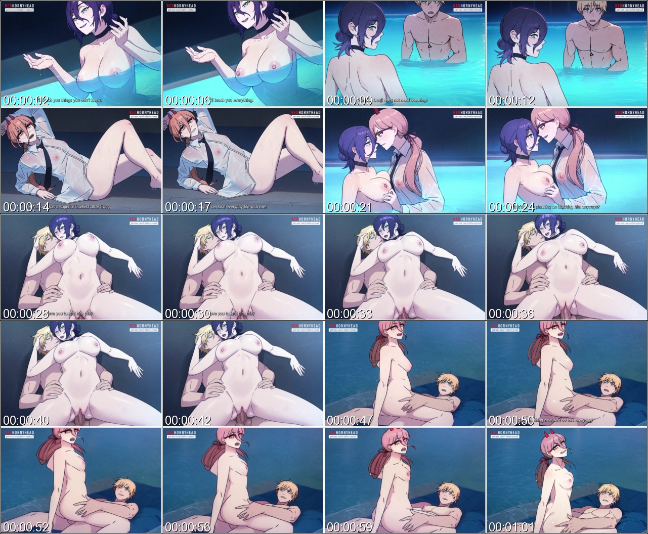 Redhornyhead - Reze, Power animation sxshentai.com