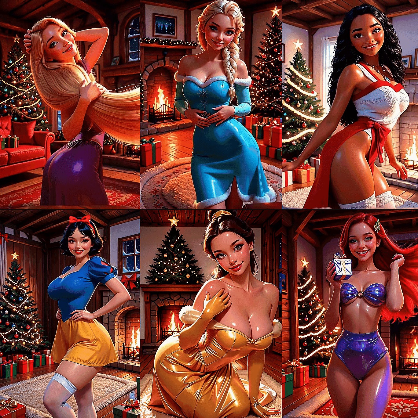 Velvet Muses AI – Disney Princesses Christmas (AI Porn)