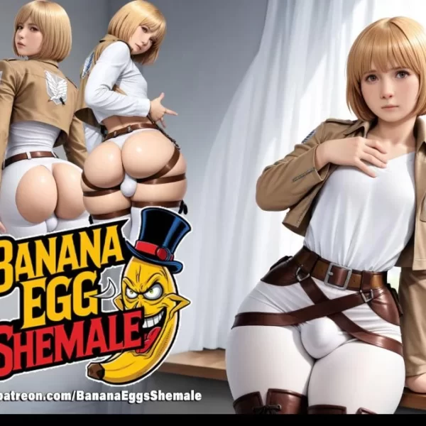 Art by Banana eggs – Armin Arlert 6 – AI Adult Art (futanari)