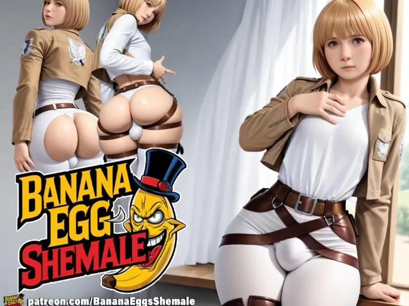 Art by Banana eggs – Armin Arlert 6 – AI Adult Art (futanari)