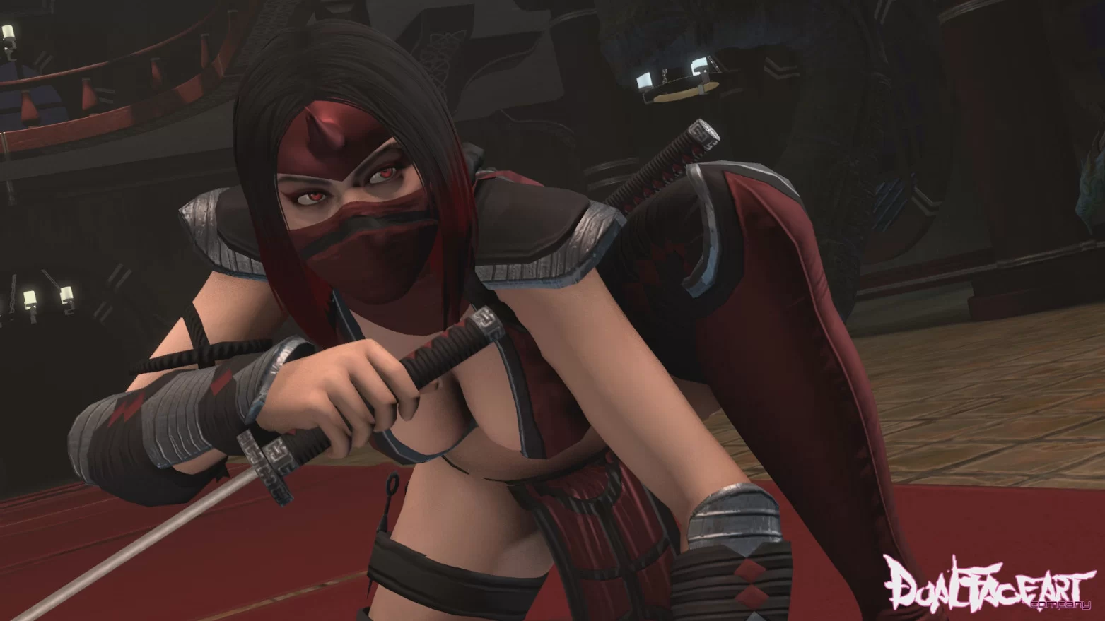 Dual Face Art Comics – AMOZ Outworld: Zack vs Skarlet (Blackmail)