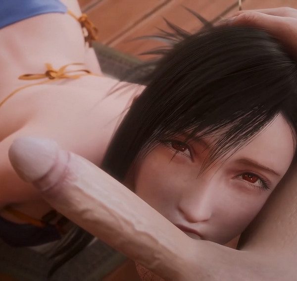 Tifa Resort Vacation: Tifa Enjoying Alone Time with Cloud’s Cock (final fantasy)