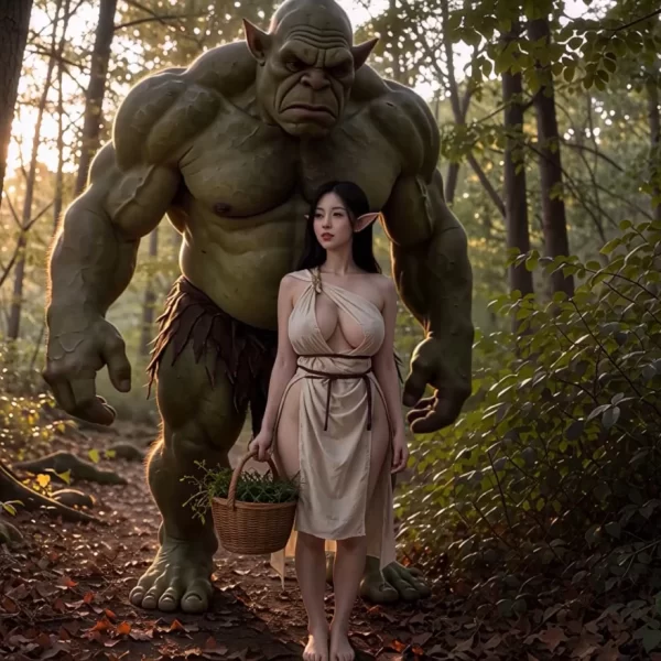 AiPorn – An Encounter with a Giant Orc in the Forest (Monster)