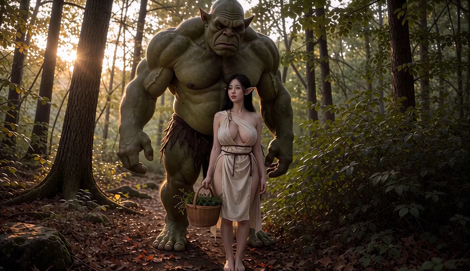 AiPorn – An Encounter with a Giant Orc in the Forest (Monster)