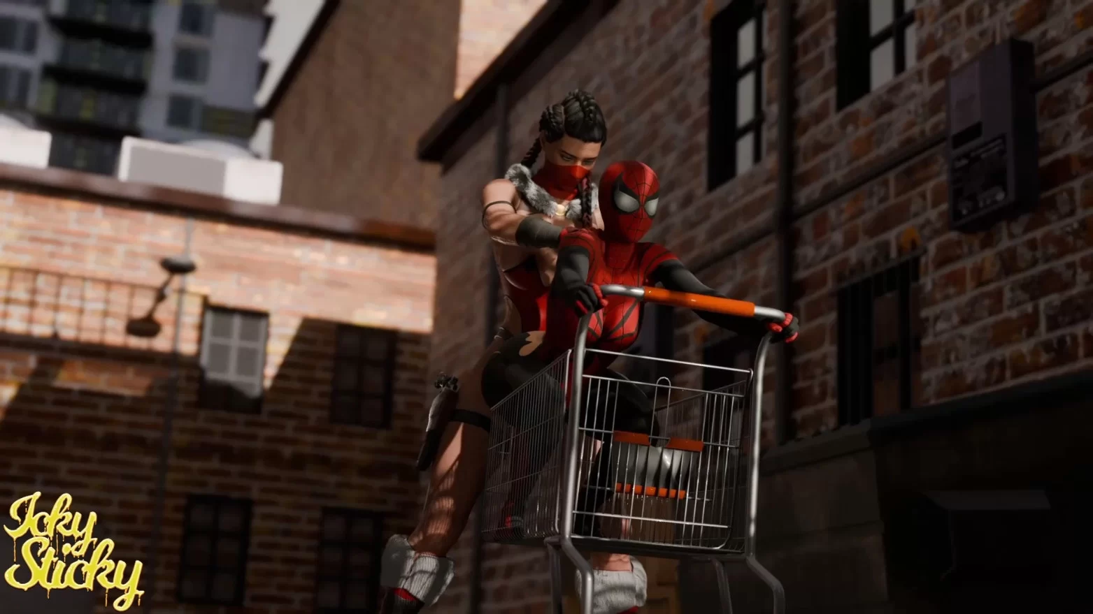 Icky Sticky – Villain x Spidey: Doggystyle Cart (Futa)