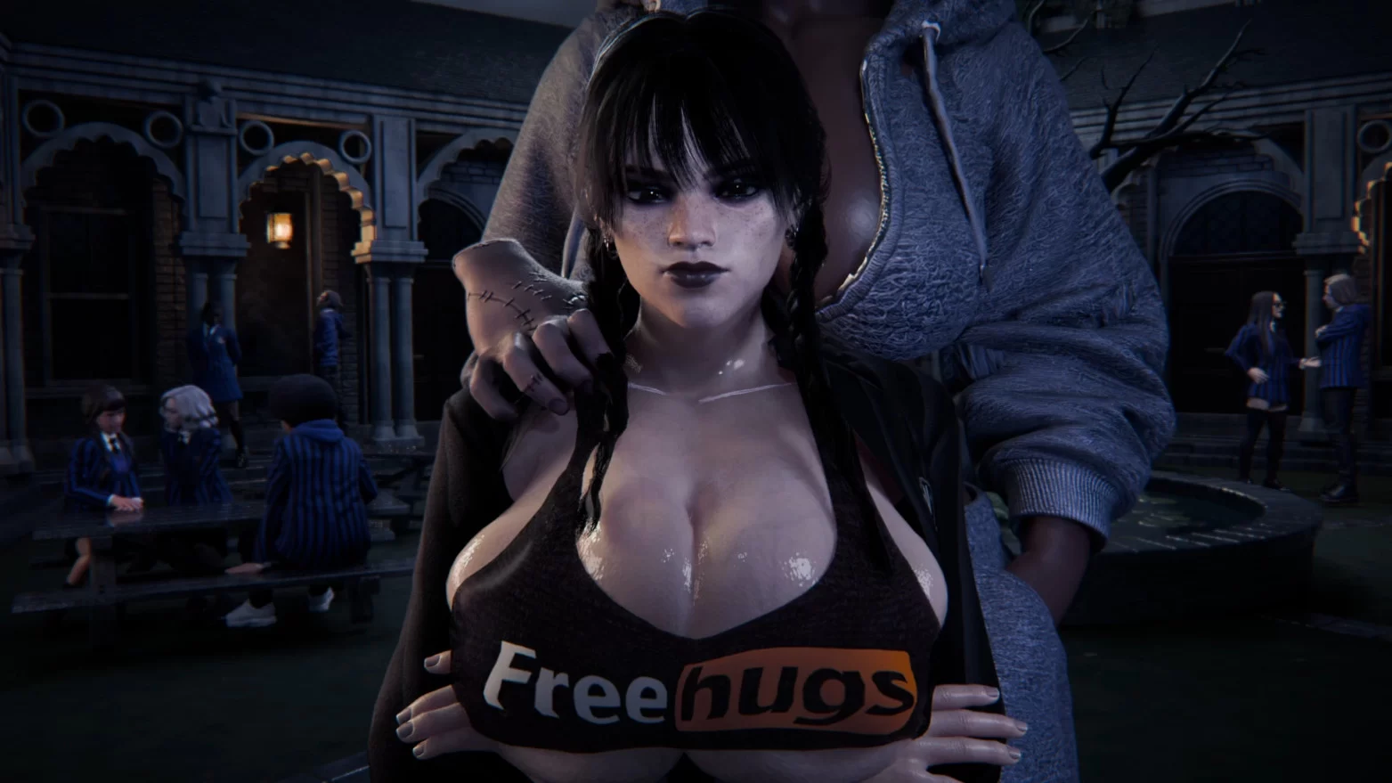 Succubus3D – Wednesday wanted FREE HUGS (Futa)