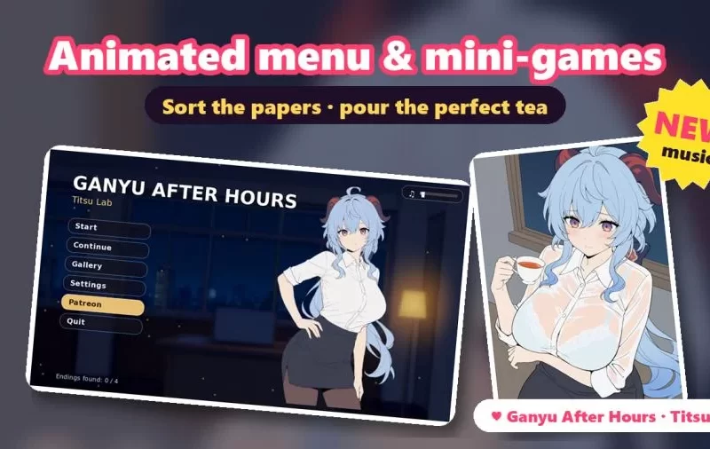 Titsu Lab, TITSU – Ganyu After Hours – Genshin Impact Hentai Game Ver.10 (multiple endings)